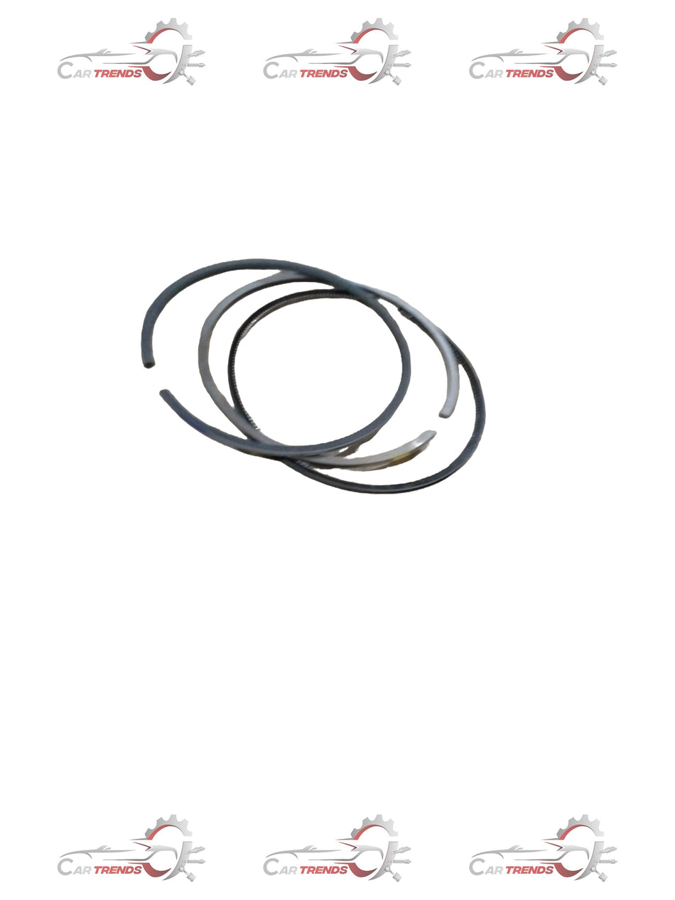 Maruti Suzuki ring setpiston 12140M83M00, close-up of the piston rings for engine repair, metallic components on a clean background