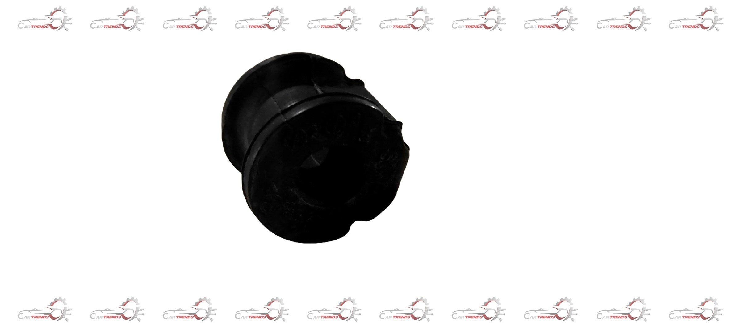 CarTrends Mountfront Stabilizer Bar 42431M68K00 spare part, close-up of the black stabilizer bar for vehicle suspension system.