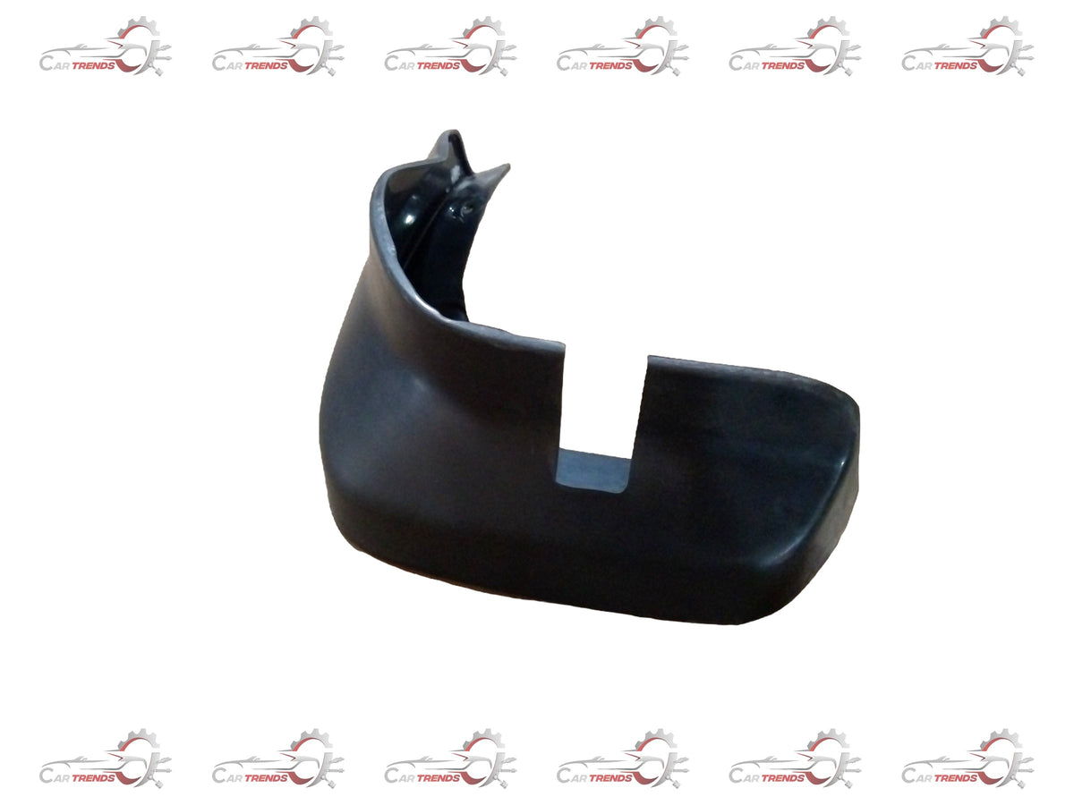 CarTrends left front mud guard for vehicle, showing a black plastic mud shield with mounting points and branding details.