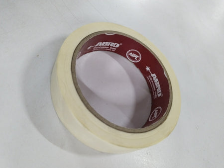 ABRO masking tape 3123, 24mm wide and 25m long, showing the beige adhesive tape roll used for masking and painting tasks.