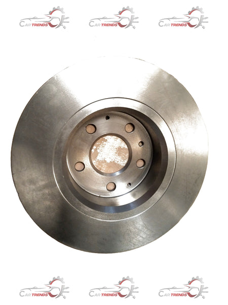 Front Mahindra Scorpio brake disc with vented design, showing the metallic surface and mounting holes for installation.