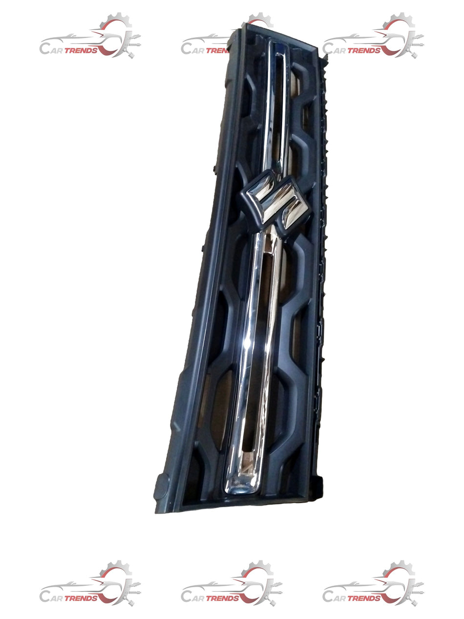 Maruti CarTrends radiator upper grille for Wagon R, black plastic with chrome accents, detailed close-up image.