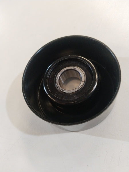 CarTrends tensioner pulley component for Amaze/City, close-up image showing the metal pulley with mounting holes and grooves.