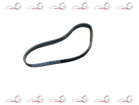 Set of four Maruti Suzuki V-belts 9514179M00, automotive engine drive belts, shown coiled and laid out on a plain surface.