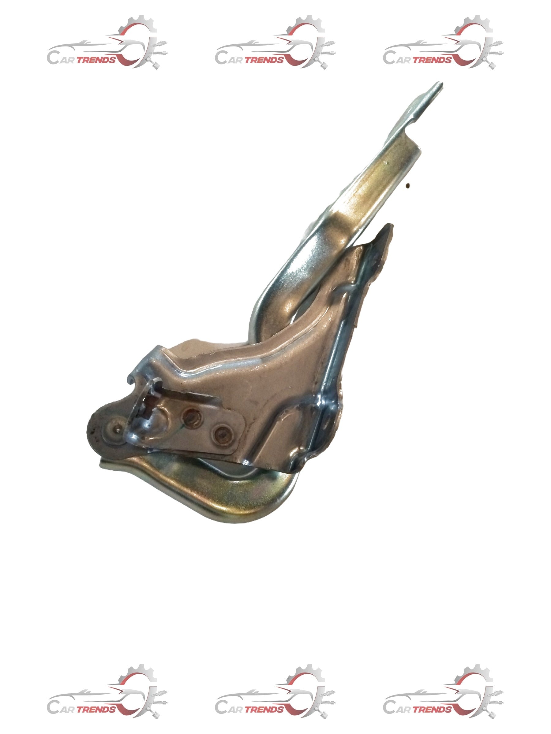 Maruti Suzuki hinge component for front hood, part number 57420M69R00, close-up of the vehicle part on a white background.