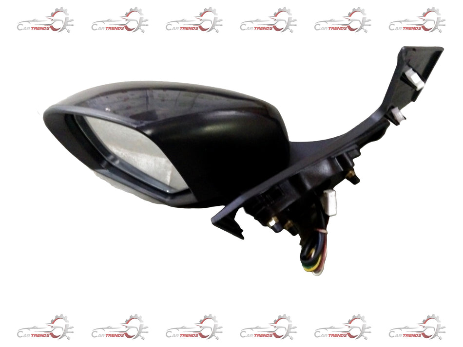 Left hand Ertiga indicator mirror with 5-wire connection for outside rear view, designed by CarTrends, showing the mirror assembly.