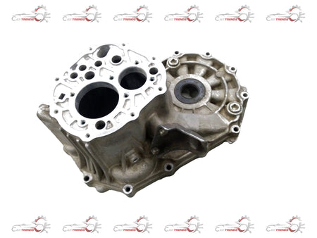 CarTrends automatic transmission case for Chevrolet Aveo, showing the detailed metal housing with mounting points and gear opening.