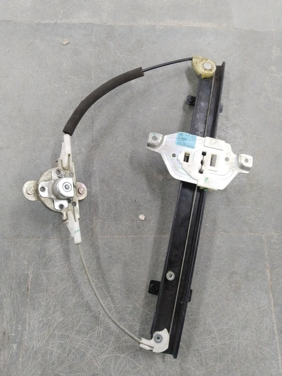 Rear side window regulator assembly for Chevrolet Sail, showing the mechanical components and mounting points.