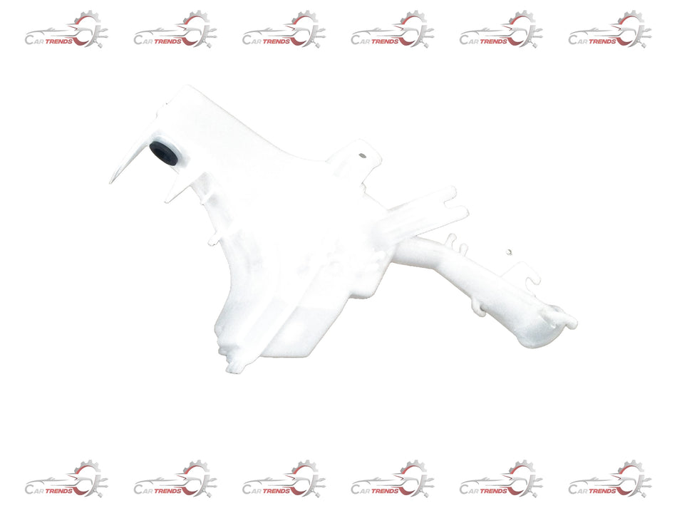 Hyundai windshield washer reservoir assembly for I20, Verna, Creta, Alcazar, showing the plastic tank and connectors.