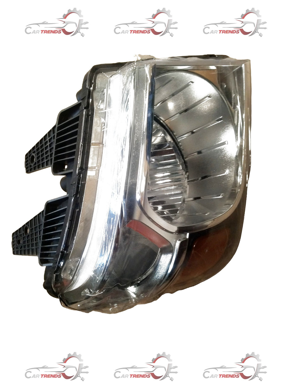 Mahindra Maxx Pickup headlamp assembly, right side (RH), CarTrends brand, showing the clear lens and mounting points.