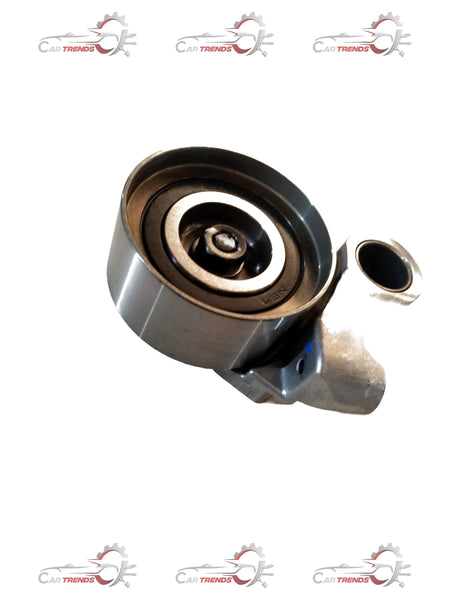Toyota Timi idler sub-assembly spare part by CarTrends, showing a metal component with mounting points and gear mechanism.