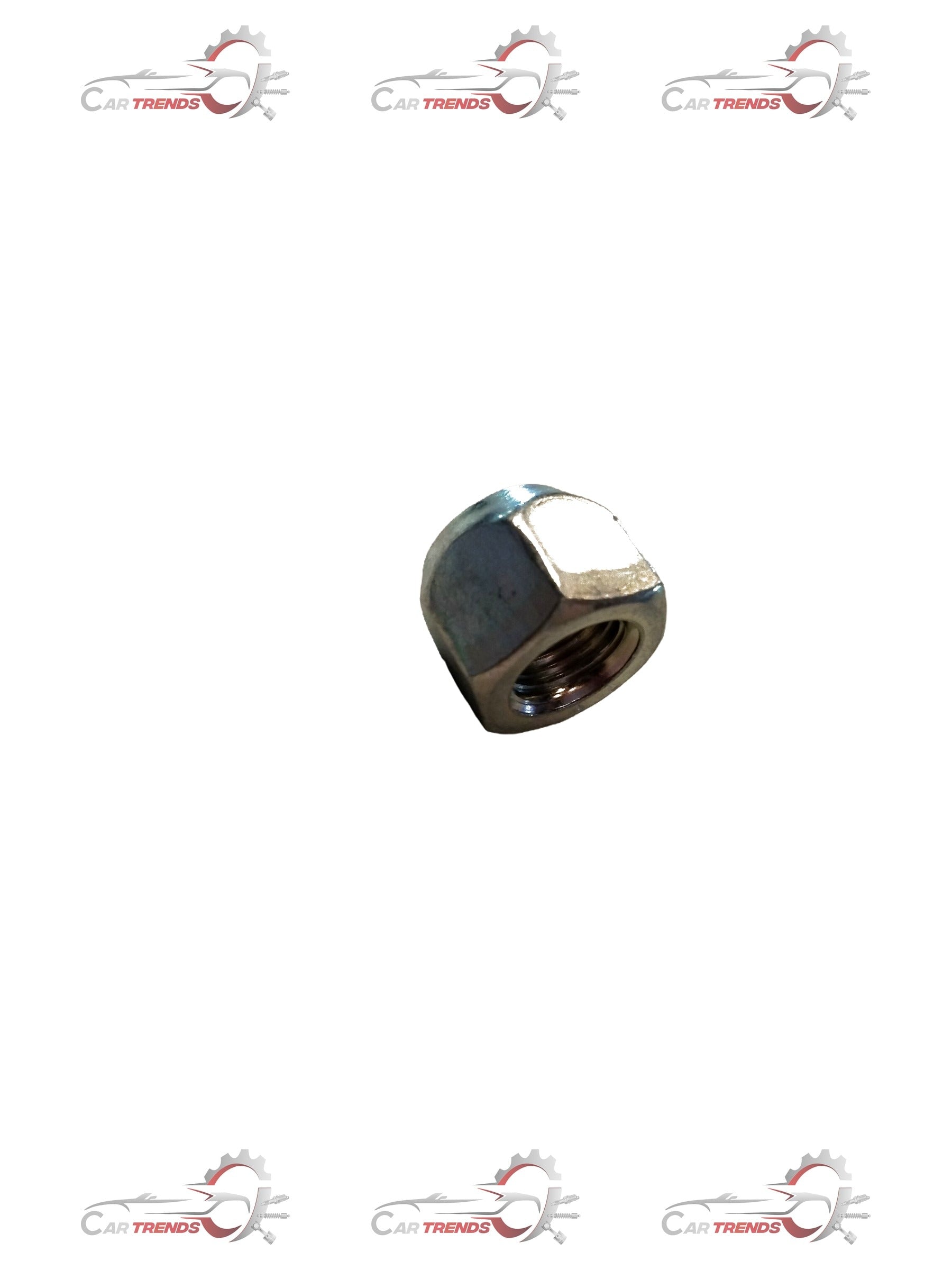 Maruti Suzuki wheel nut for Swift, Dzire, Baleno, and Breza vehicles, showing a close-up of the metallic wheel nut.