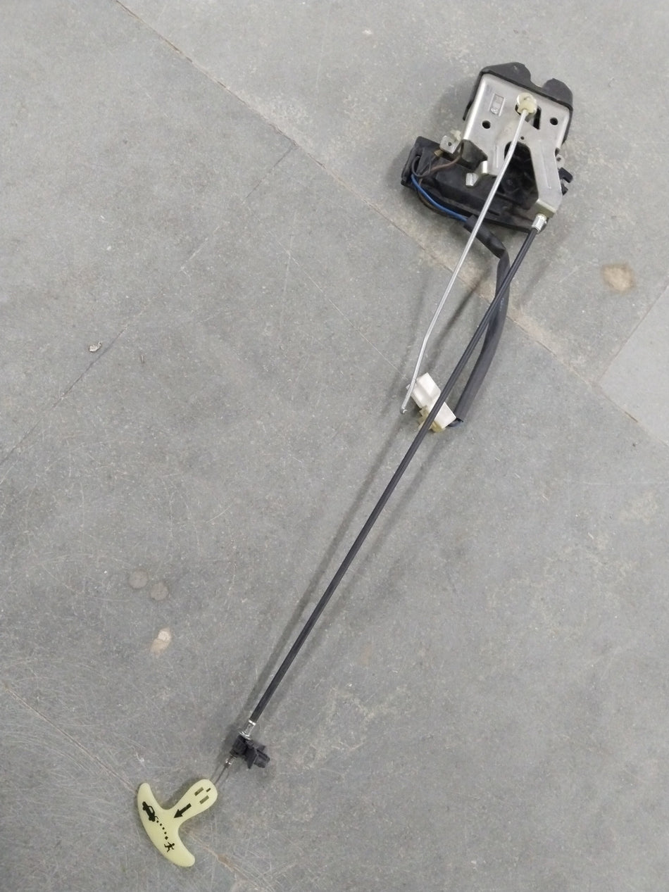 Chevrolet Optra trunk latch assembly by General Motors, showing the metal latch component for trunk securing.