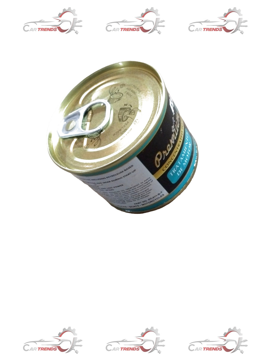 CarTrends oil treatment bottle for all cars, 50ml size, with label showing product details and brand logo.