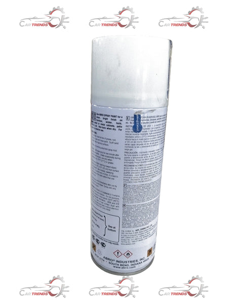 CarTrends spray paint for all cars in gloss white, showing a can with label and a smooth white painted surface.