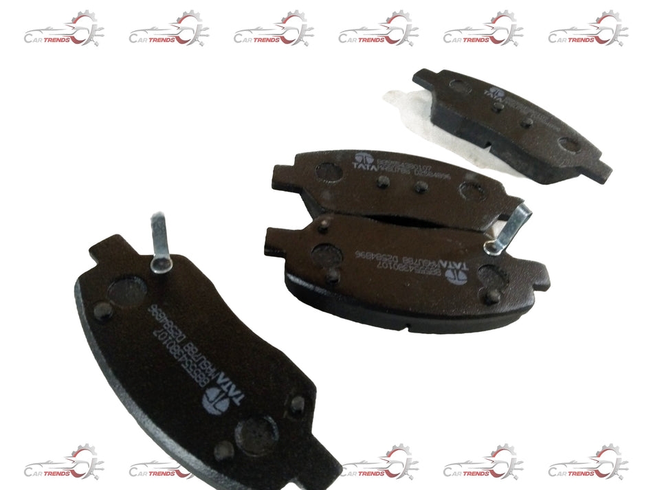 TATA Nexon front brake pad kit, spare parts, showing new brake pads and hardware for vehicle maintenance.