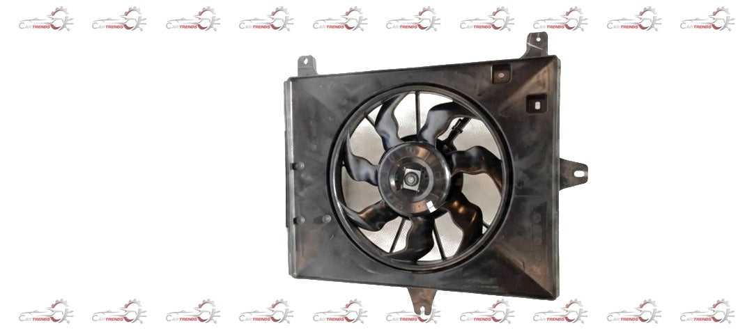 Maruti Suzuki fan assembly for WagonR, Stingray, Alto K10 K-series petrol models, showing the metal fan and mounting components.