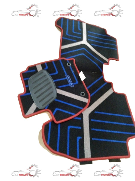 Red Honda floor mat designed for City, Amaze, Elevate, and WR-V models, featuring a durable, non-slip surface.