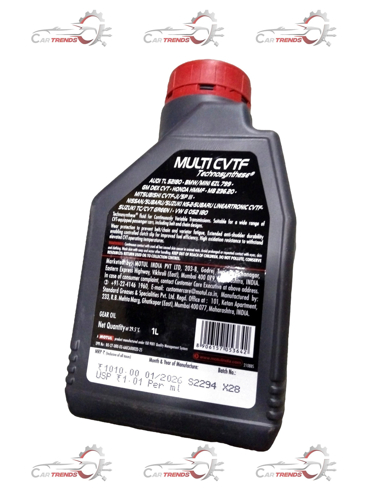 CarTrends CVT OIL | PUNCH/ALTROZ/SAFARI/HARRIER | WITH MULTI CVTF | #MULTI CVTF MULTI CVTF - Back view