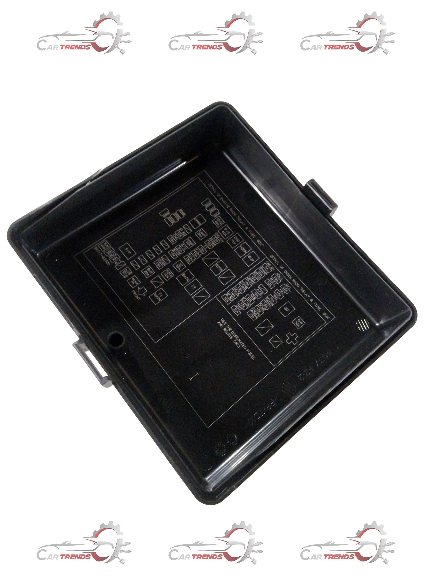 Maruti Suzuki Coverrelay box 36717M62S00, automotive relay component, with black plastic casing and electrical connectors visible.