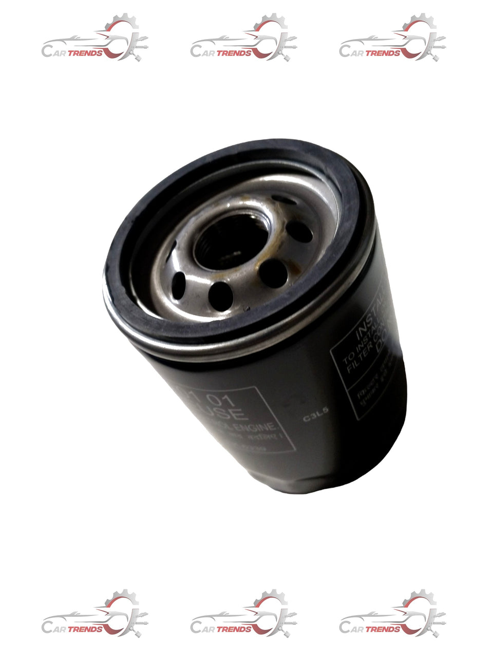 CarTrends oil filter assembly for Tata Nexon, Tiago, Altroz, spare parts, showing the metal filter component on a white background.