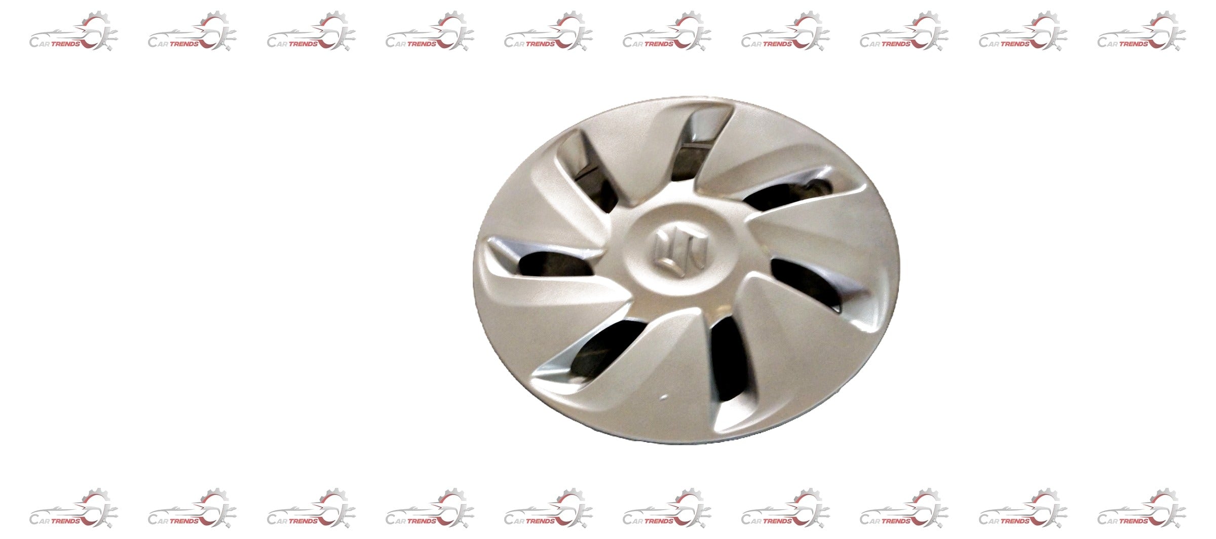 Maruti Suzuki wheel cap for Celerio in silver color, featuring the brand's logo and designed to fit the vehicle's wheel.