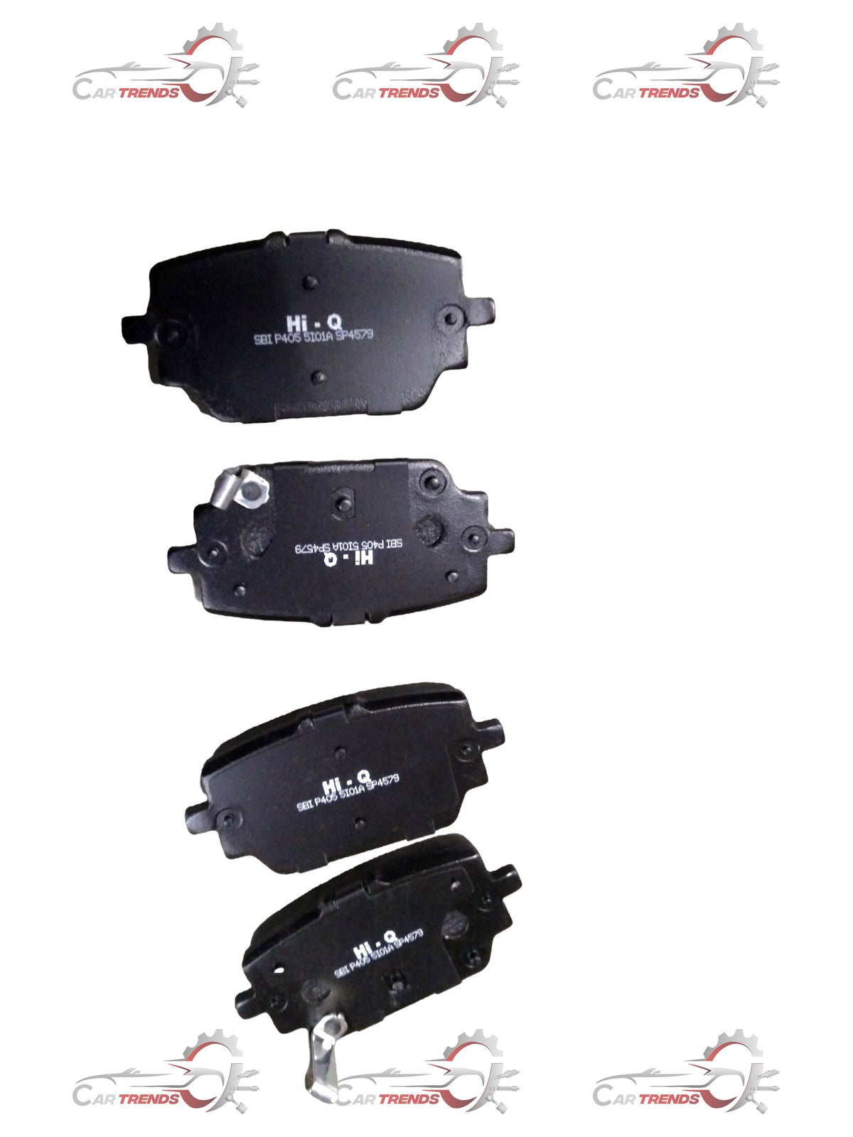 Rear brake pad for Mahindra Scorpio N and Thar 5D by CarTrends, showing the metal and friction surface of the brake pad.