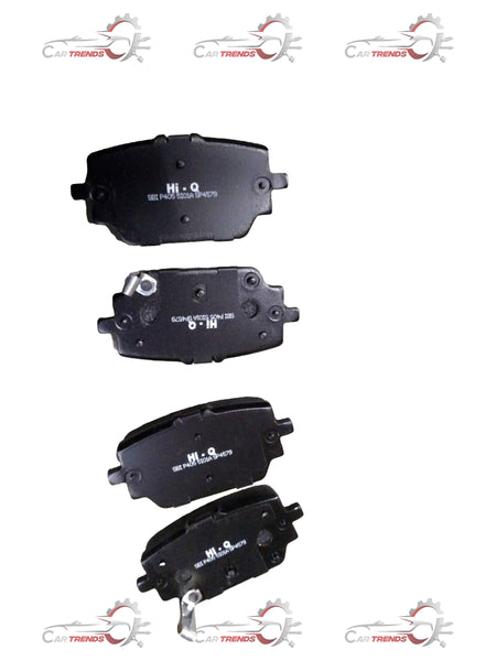 Rear brake pad for Mahindra Scorpio N and Thar 5D by CarTrends, showing the metal and friction surface of the brake pad.