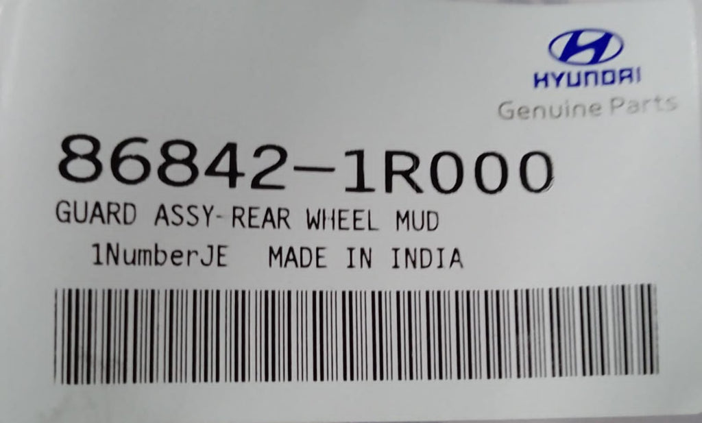 MUDGUARD REAR WHEEL VERNA FLUIDIC 4TH GEN RH  868421R000