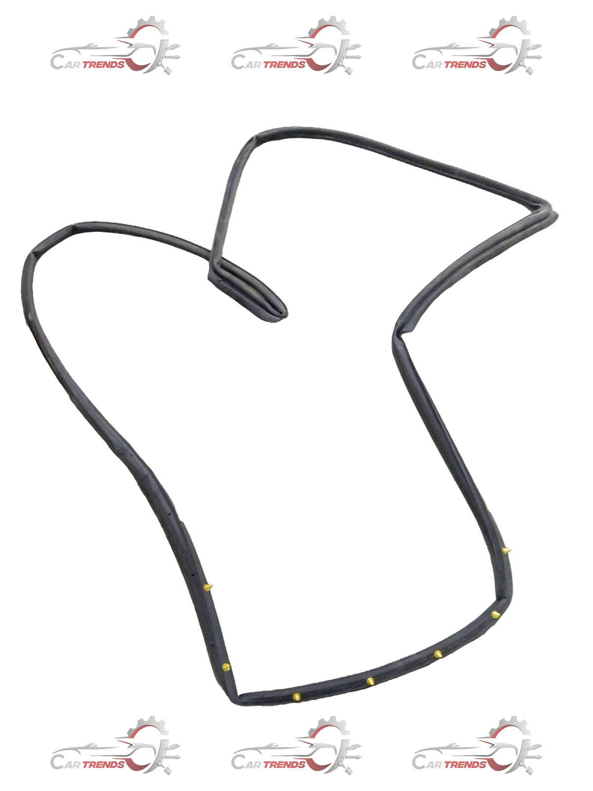 General Motors Chevrolet Captiva weatherstrip door seal, showing close-up of black rubber weatherproof strip on vehicle door.