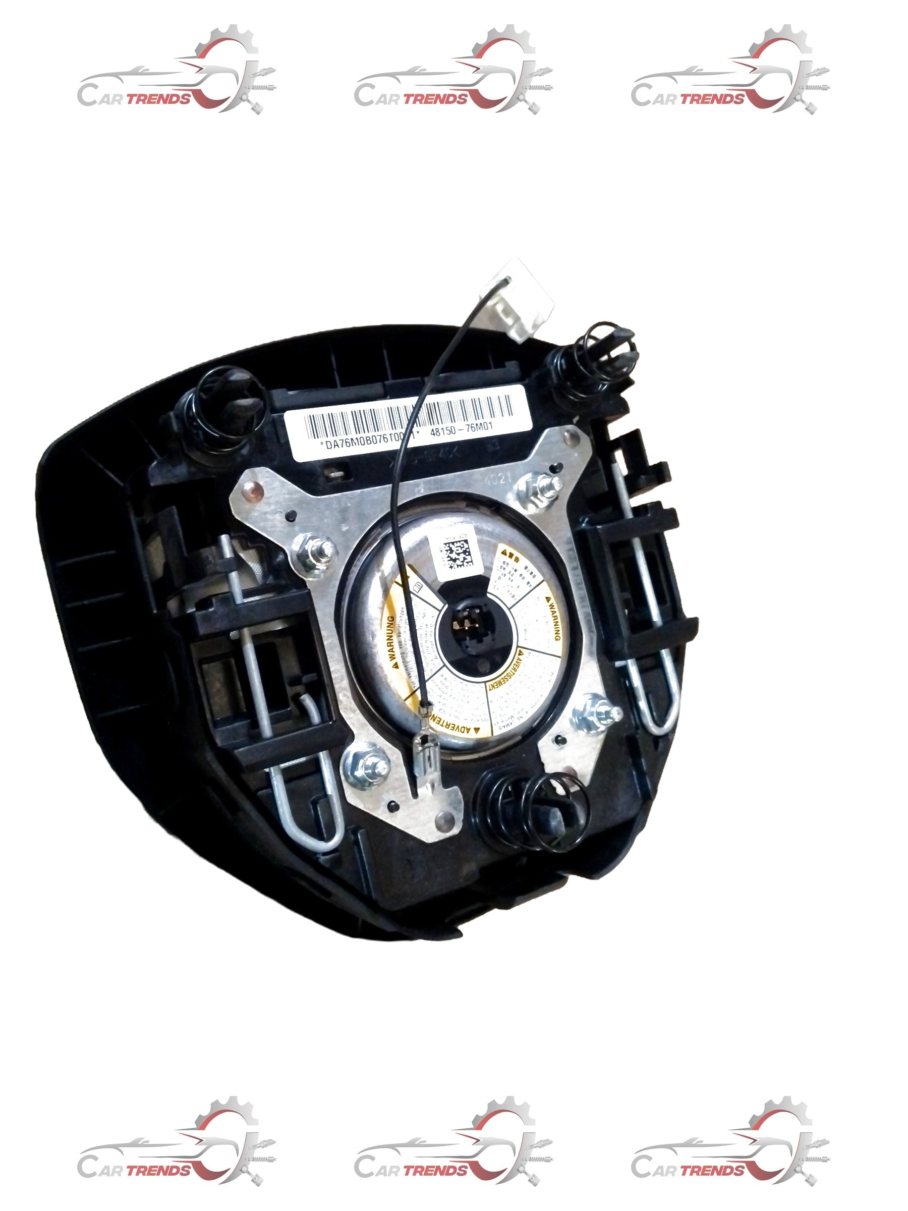 Maruti Suzuki airbag module assembly showing the black plastic casing and wiring for vehicle safety system.