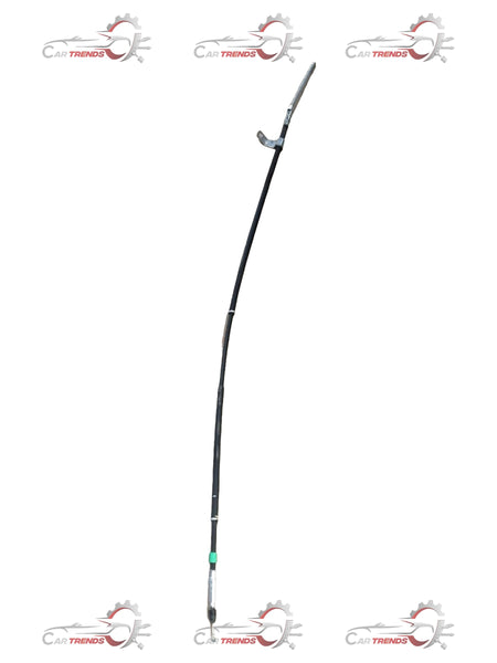 Mahindra Scorpio LH rear parking brake cable assembly, showing detailed view of the black cable with metal connectors.