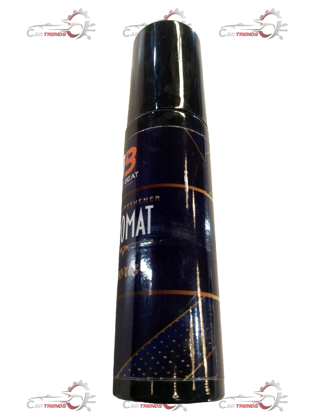 JB Car Freshener Spray for Kushaq, featuring the JB aroma spray bottle with branding and product label visible.