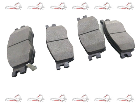 Hyundai front brake pad from CarTrends, compatible with Accent, i20, Eon 1.0, and Getz models, showing metal backing and friction material.