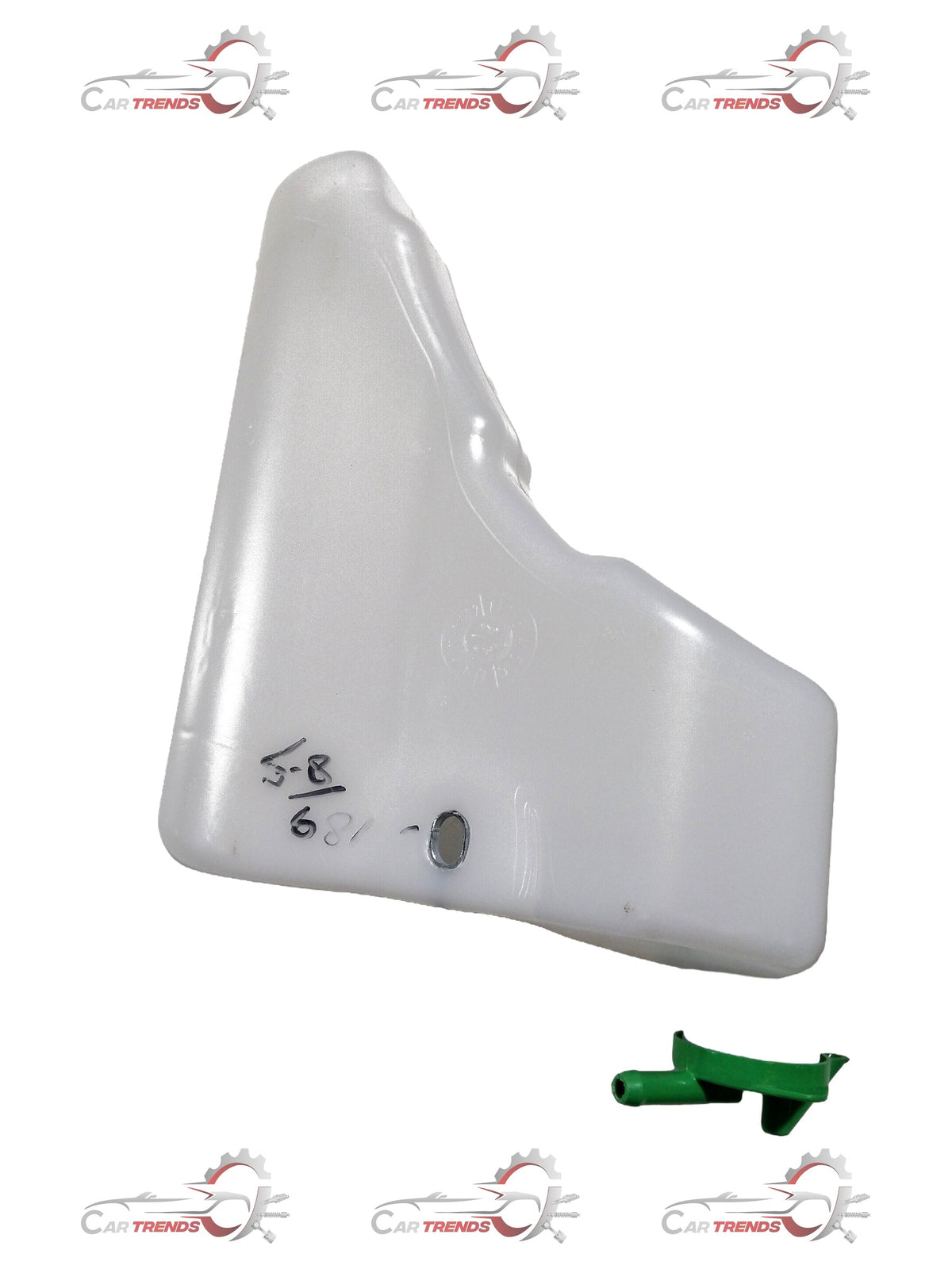 Pair of Maruti Celerio/Ignis windshield wiper bottles, spare parts from CarTrends, shown in the image.