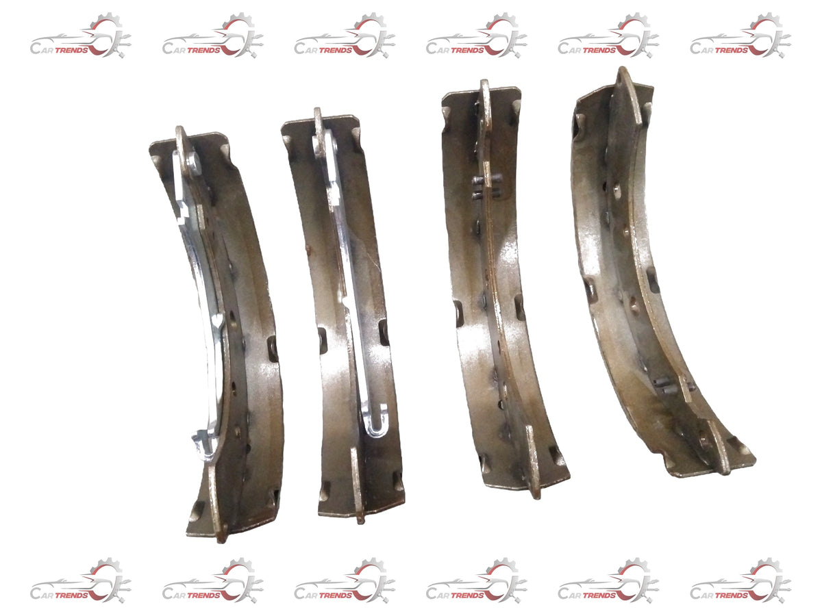 Rear brake pad for Polo, Vento, Ameo by CarTrends, showing the new brake pad with detailed friction surface and mounting features.