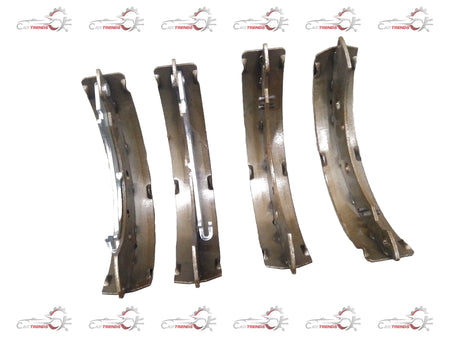 Rear brake pad for Polo, Vento, Ameo by CarTrends, showing the new brake pad with detailed friction surface and mounting features.