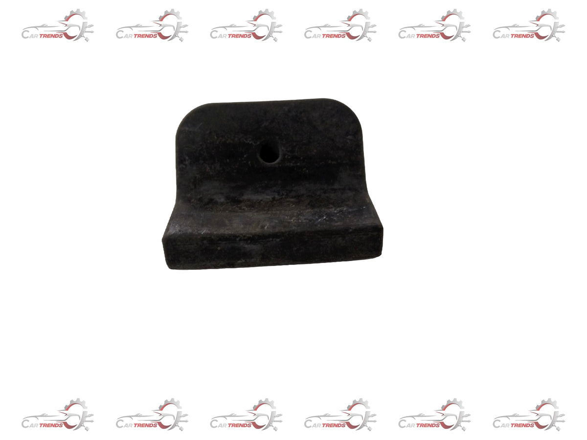 Chevrolet bumper hood stop, General Motors part, shown in image with close-up of the black rubber component for vehicle hood support.