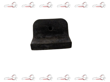 Chevrolet bumper hood stop, General Motors part, shown in image with close-up of the black rubber component for vehicle hood support.