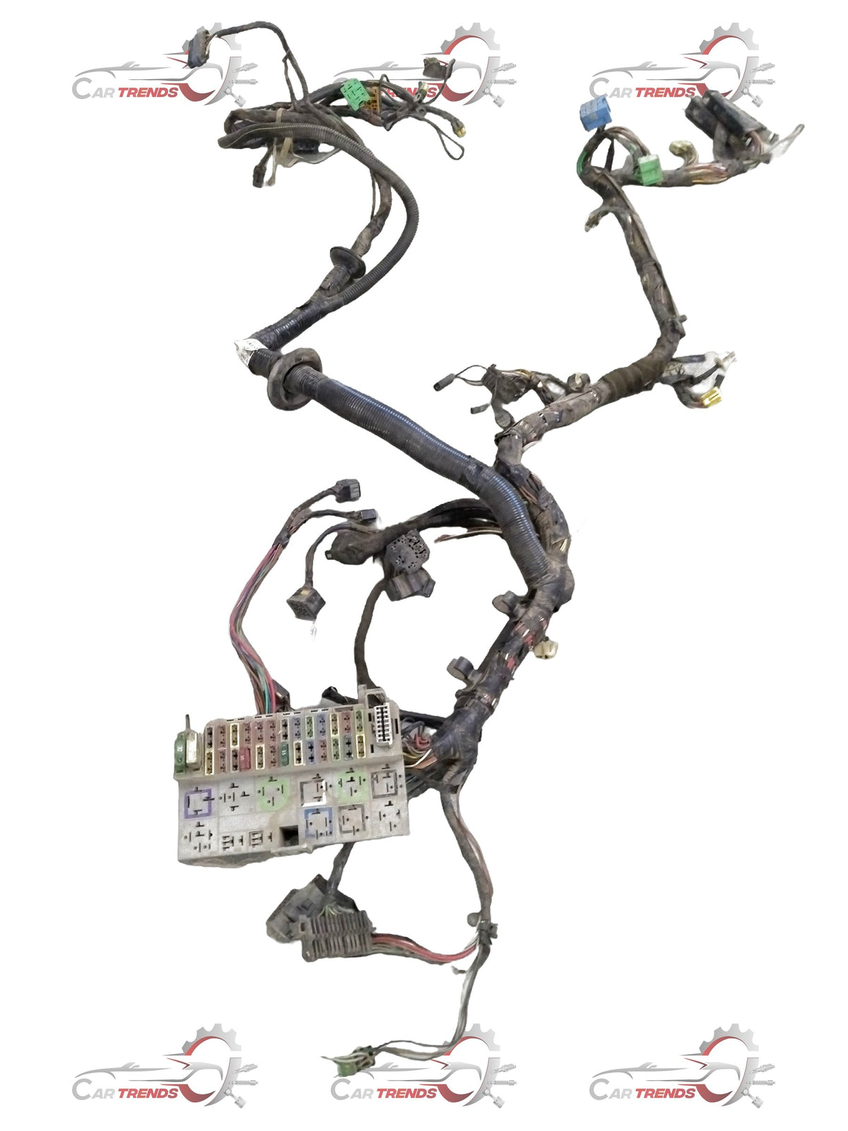 CarTrends Opel Corsa harness assembly instrument panel wiring with connectors and wiring components, shown in two detailed images.