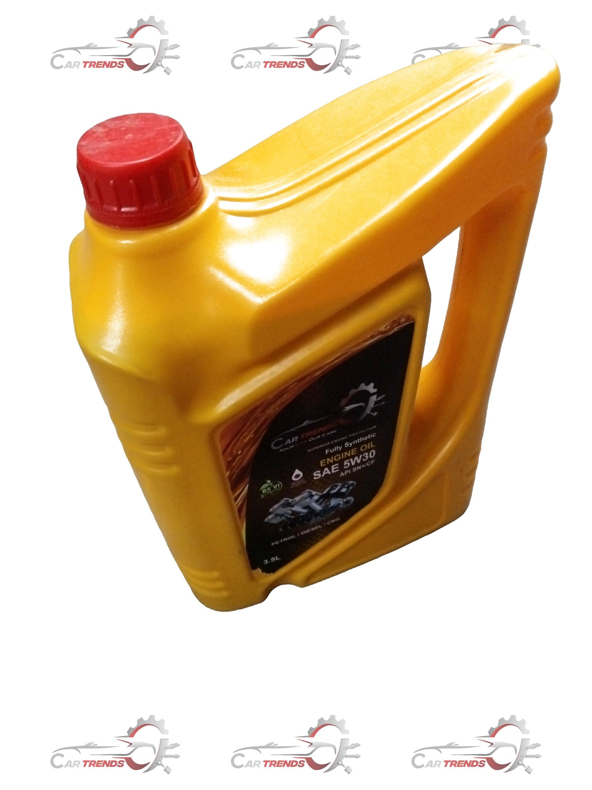 CARTRENDS 5W30 car engine oil 3.5L pack, suitable for all car variants, showing the oil container with label and cap.