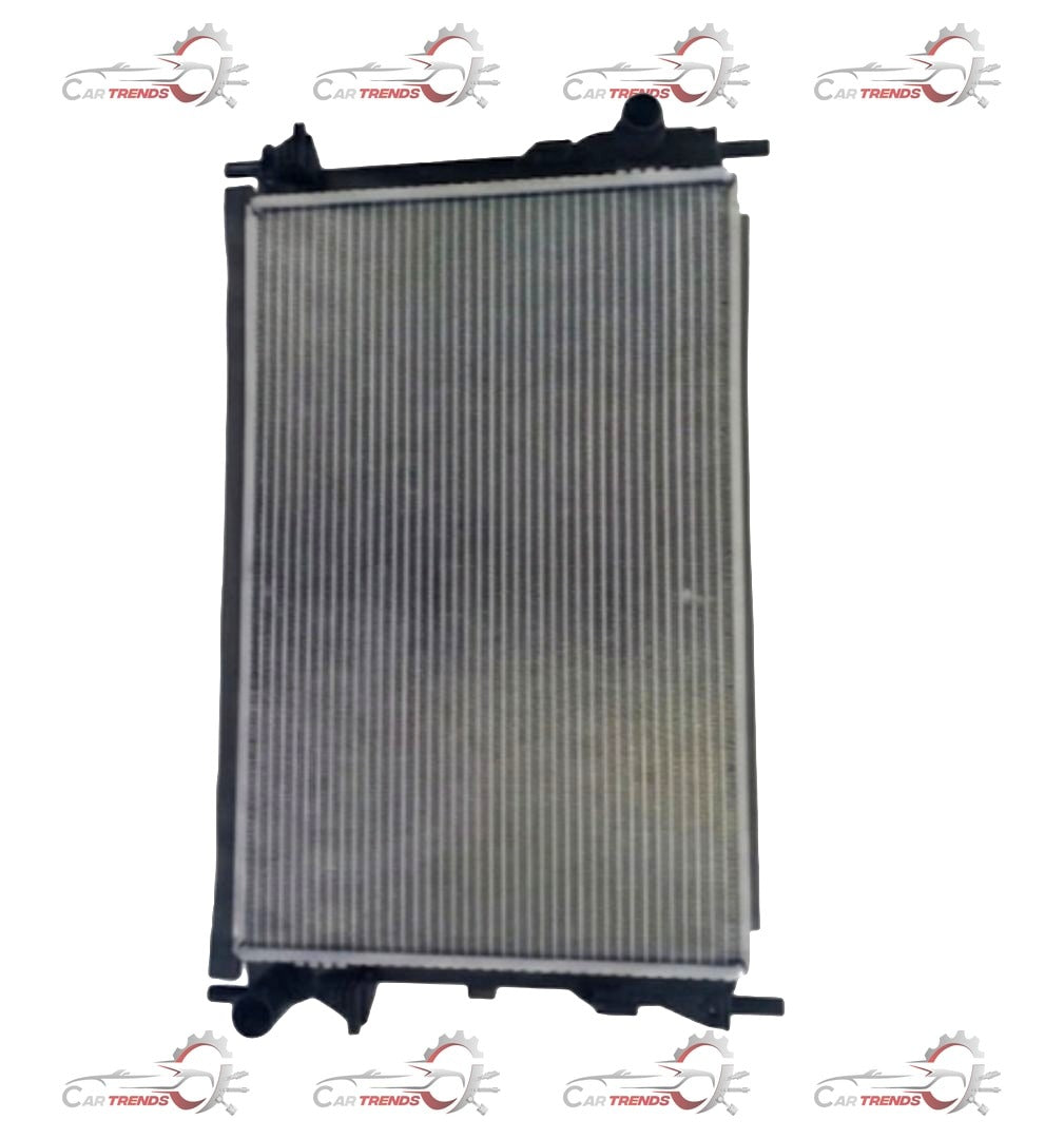 CarTrends Ford Sigma radiator spare part, showing a close-up of the metal cooling core and connecting fittings.