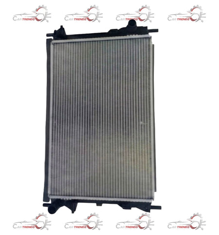 CarTrends Ford Sigma radiator spare part, showing a close-up of the metal cooling core and connecting fittings.