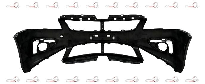 Maruti Suzuki Swift 2nd Gen front bumper in petrol/diesel, black plastic with mounting points, for model years 2011-2017.