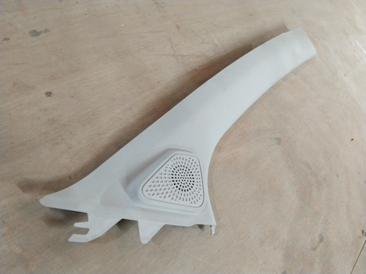 Upper right A-pillar trim for Tata Tiago and Tigor, CarTrends spare part, shown in the image with a close-up view.