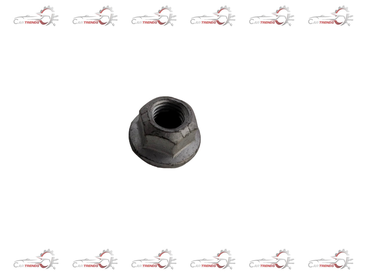 Chevrolet Captiva nut stabilizer shaft link, front view, general motors part, durable metal component for suspension system