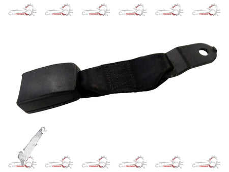 Inner seat belt assembly for Chevrolet Tavera, row 2, by General Motors, shown in a close-up view with metal buckle and fabric strap.