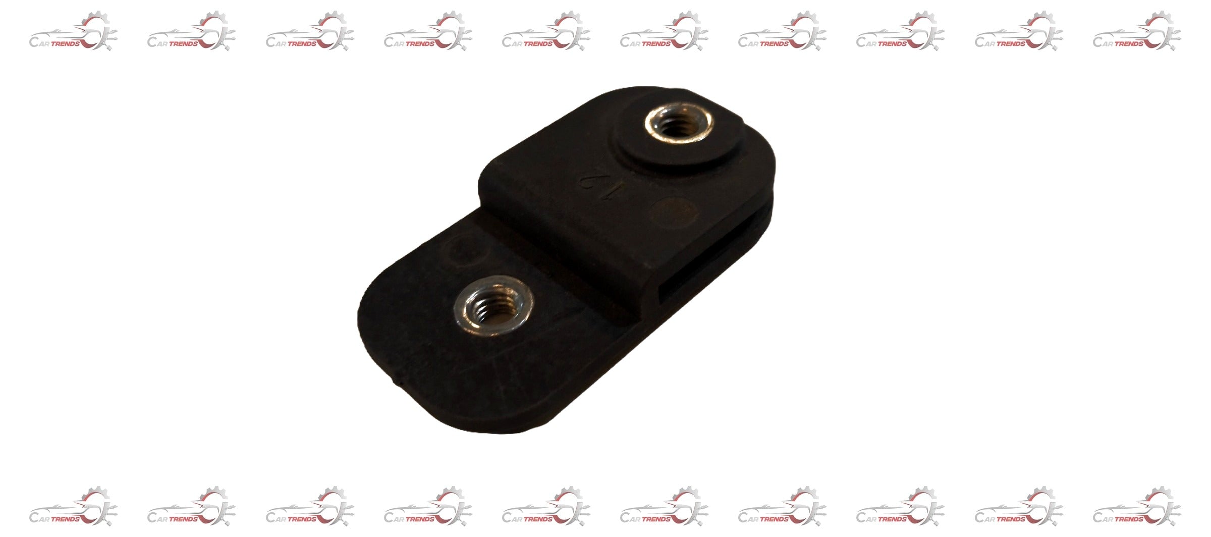 CarTrends glass clip spare part shown in close-up, featuring a small, clear plastic clip with metal components on a white background.