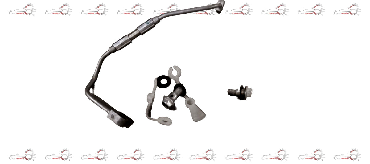 General Motors Turbo Oil Feed Pipe for Chevrolet Enjoy, showing a close-up of the metal pipe with fittings and connection points.