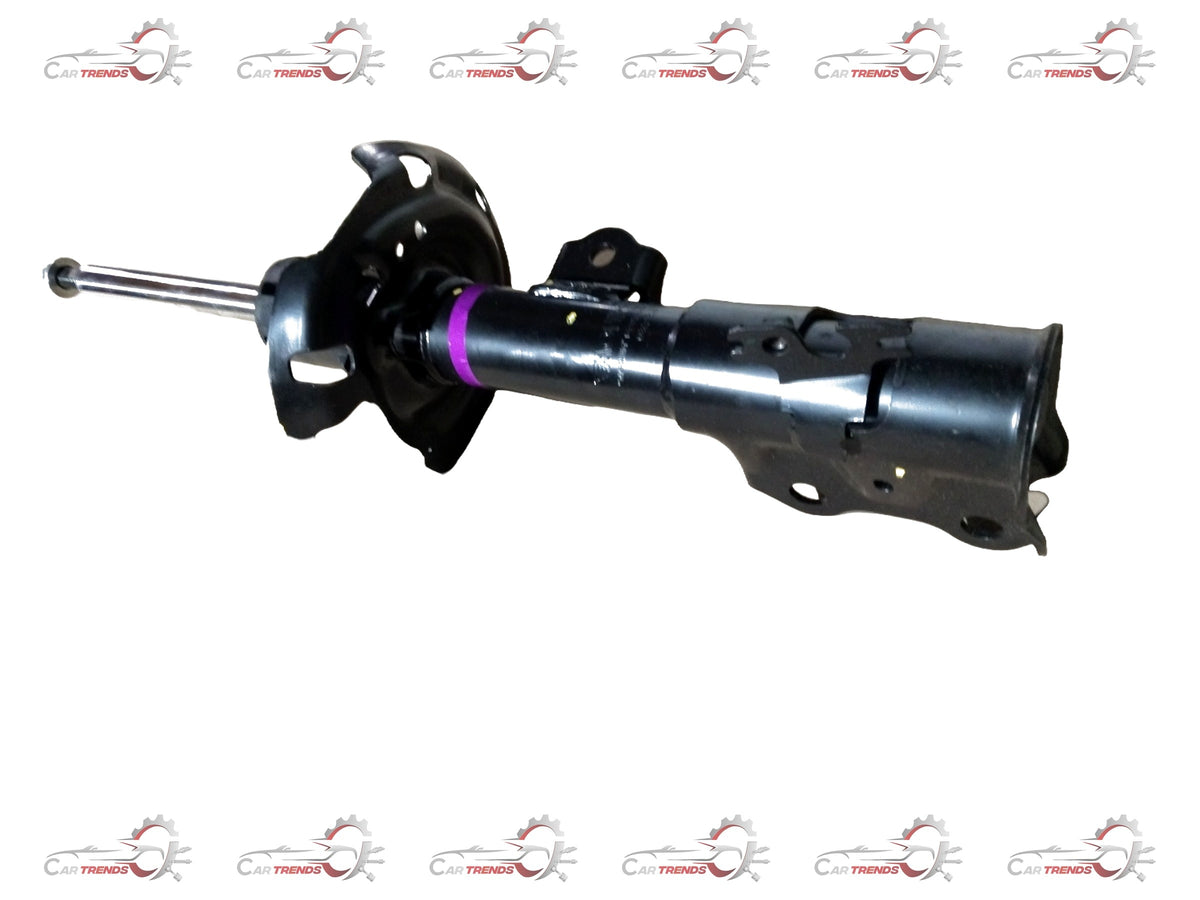 Front left suspension strut assembly for Invicto by CarTrends, featuring a sturdy metal shock absorber with mounting components.